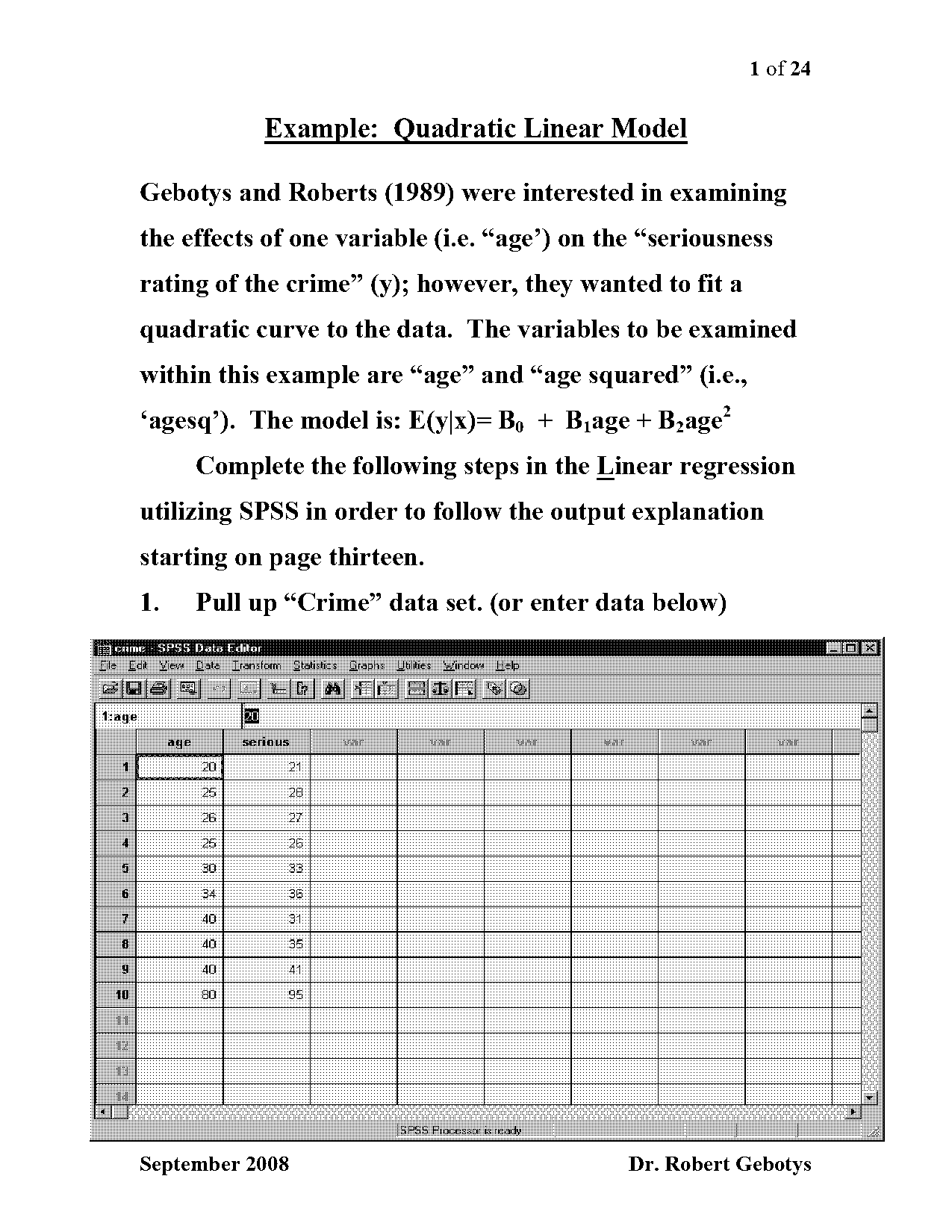 quadratic scatter plot examples